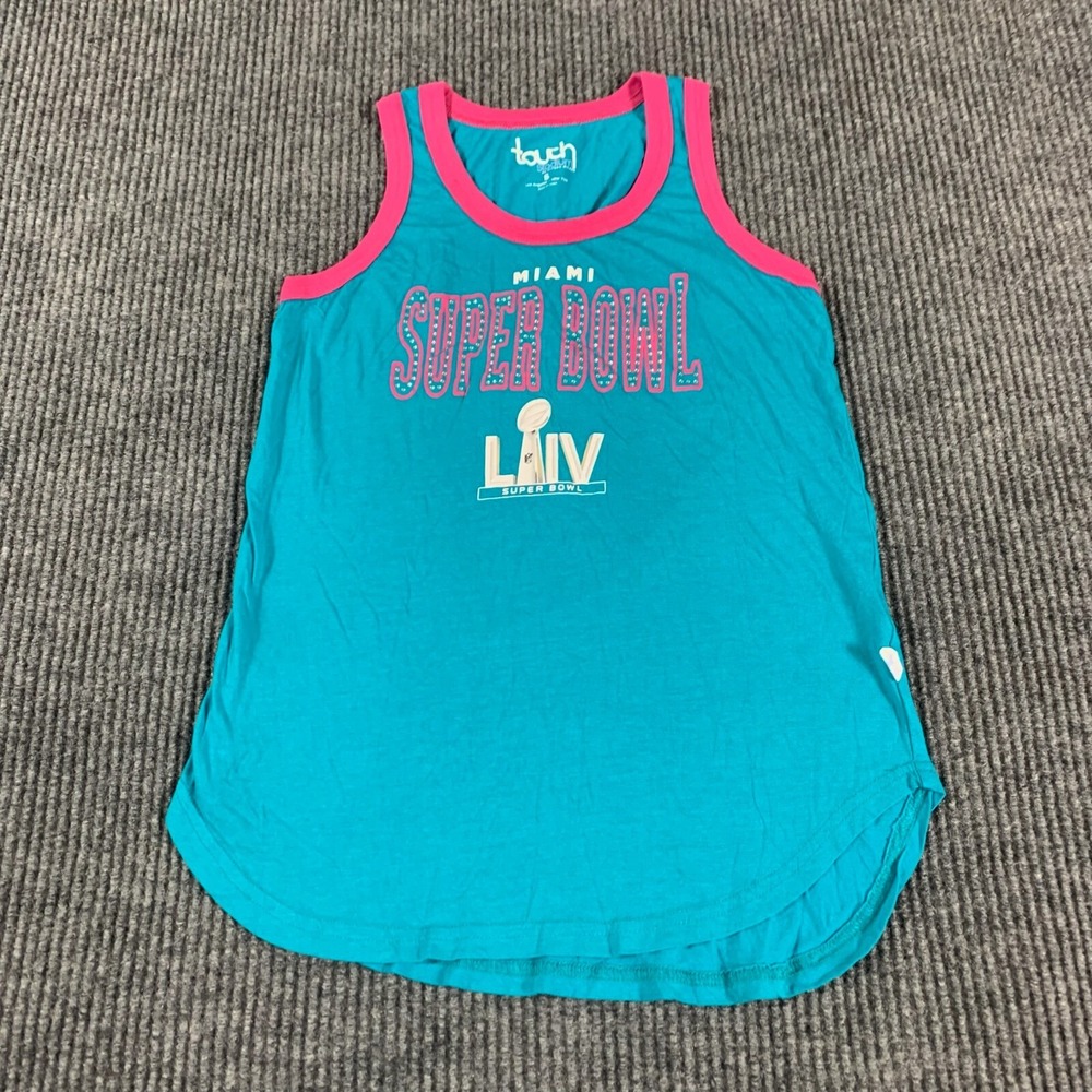 Alyssa Milano Shirt Womens Small Blue Tank Top Rhinestone Super Bowl Miami LIV